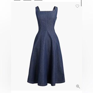 J. Crew Blue Strapless A-Line Dress